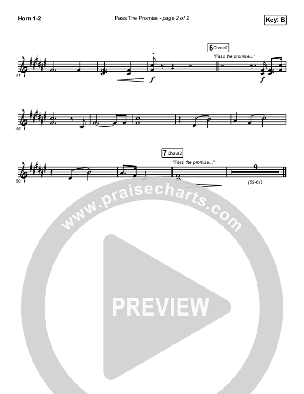 Pass The Promise French Horn 1/2 (Keith & Kristyn Getty / Sandra McCracken)