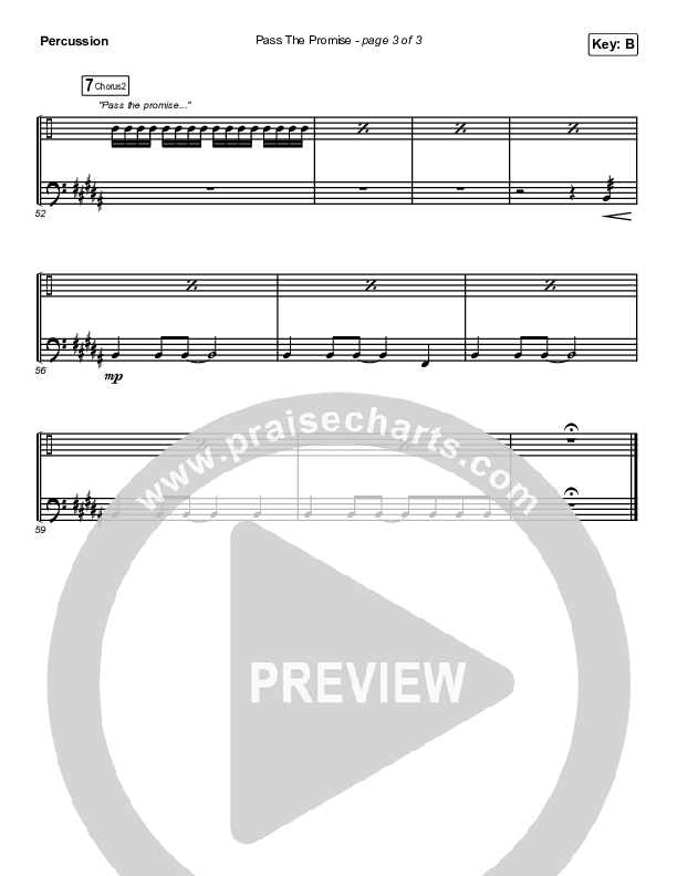 Pass The Promise Percussion (Keith & Kristyn Getty / Sandra McCracken)