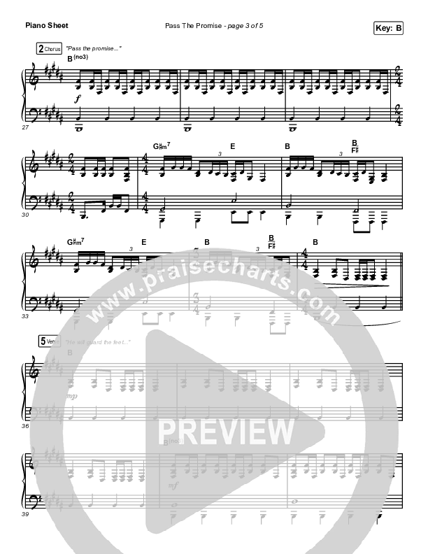 Pass The Promise Piano Sheet (Keith & Kristyn Getty / Sandra McCracken)