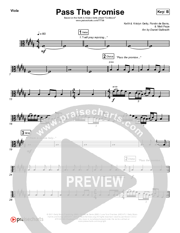 Pass The Promise Viola (Keith & Kristyn Getty / Sandra McCracken)
