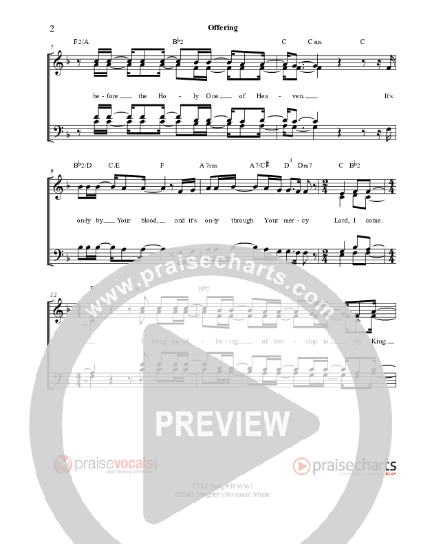 Offering Lead Sheet (PraiseVocals)