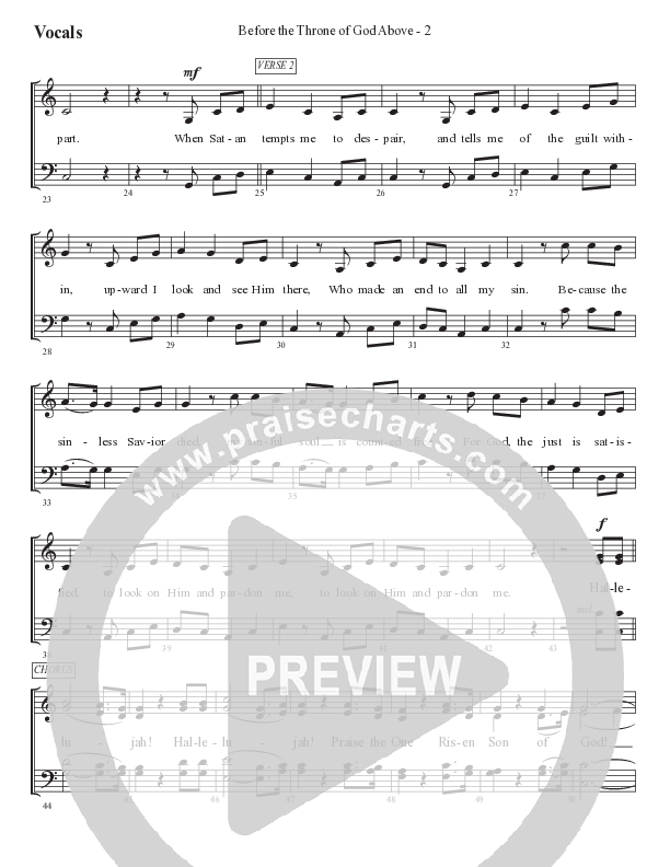 Before The Throne Of God Above Choir Sheet (SATB) (WorshipTeam.tv)