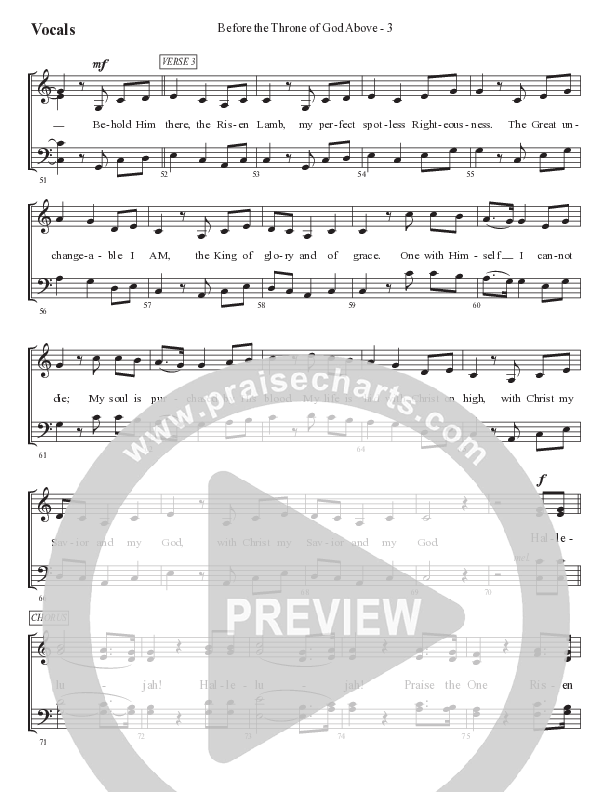 Before The Throne Of God Above Choir Sheet (SATB) (WorshipTeam.tv)