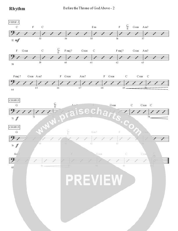 Before The Throne Of God Above Rhythm Chart (WorshipTeam.tv)