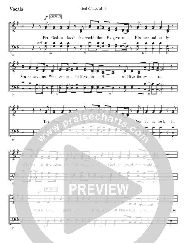 God So Loved Choir Sheet (SATB) (WorshipTeam.tv)