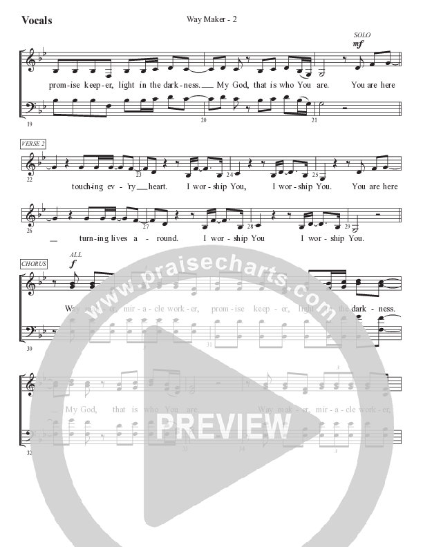 Way Maker Choir Sheet (SATB) (WorshipTeam.tv)