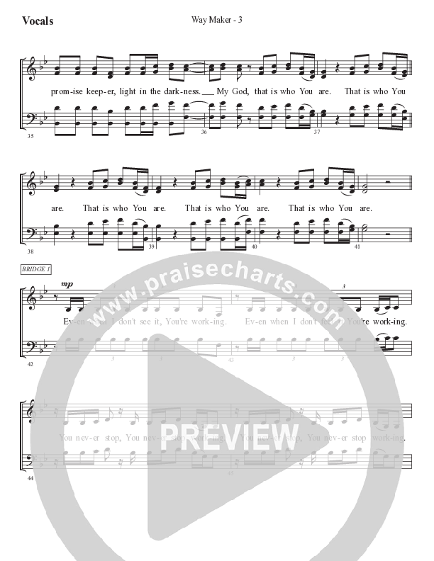 Way Maker Choir Sheet (SATB) (WorshipTeam.tv)