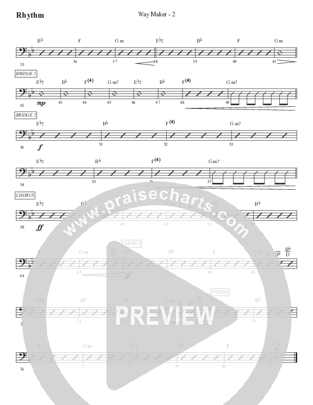 Way Maker Rhythm Chart (WorshipTeam.tv)