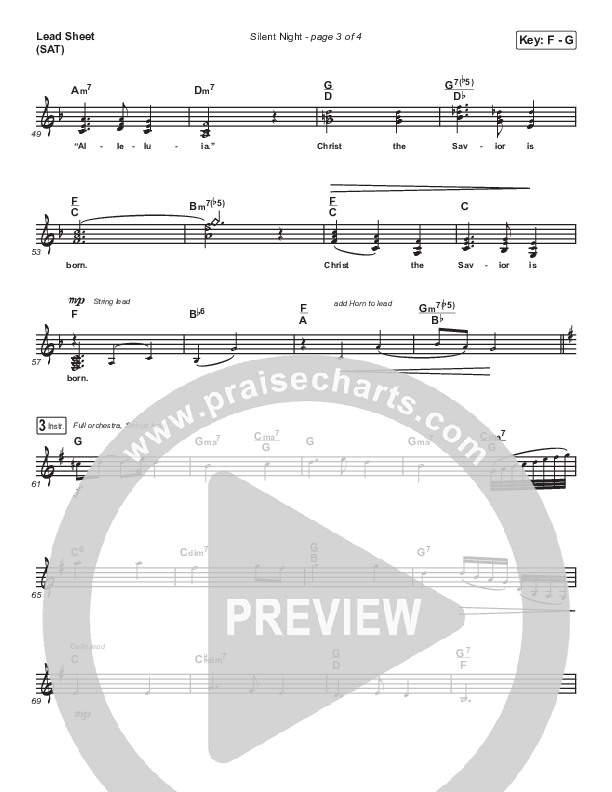 Silent Night Lead Sheet (SAT) (CeCe Winans)