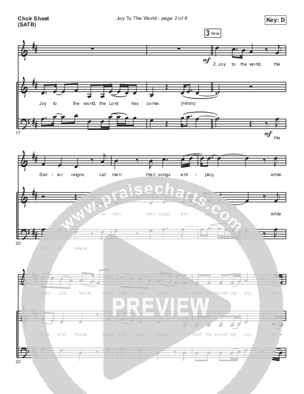 Joy To The World (We Sing To You Jesus) (Live) Choir Vocals (SATB) (The Worship Initiative / Aaron Williams)