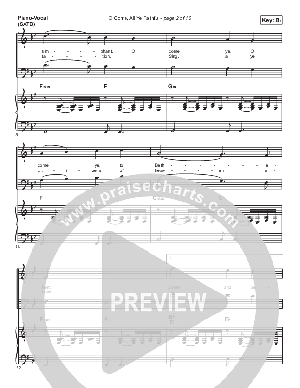 O Come All Ye Faithful (Glory In The Highest) Piano/Vocal (SATB) (The Worship Initiative)