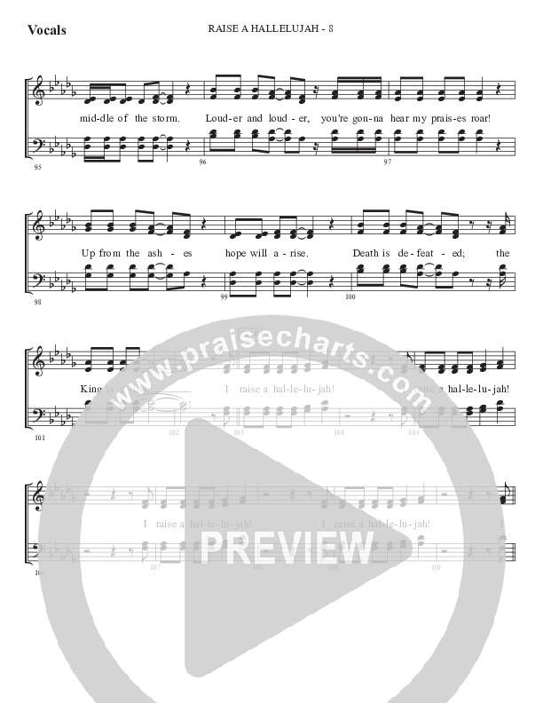 Raise A Hallelujah (Gospel) Choir Sheet (SATB) (WorshipTeam.tv)