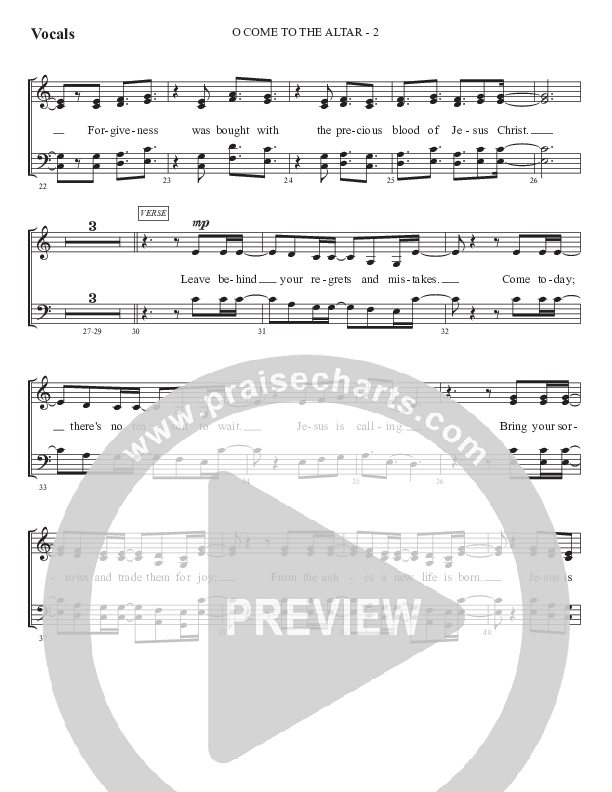 O Come To The Altar (Gospel) Choir Sheet (SATB) (WorshipTeam.tv)