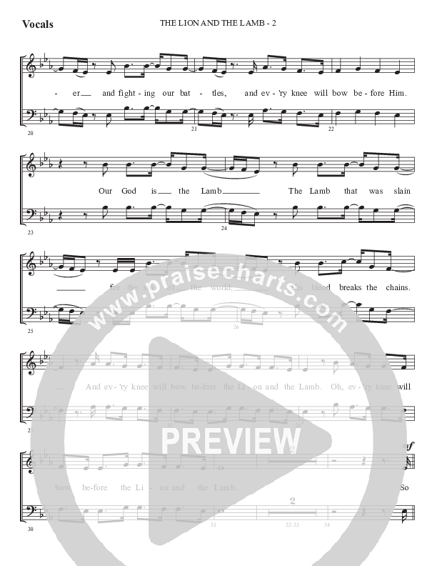 The Lion And The Lamb (Gospel) Choir Sheet (SATB) (WorshipTeam.tv)