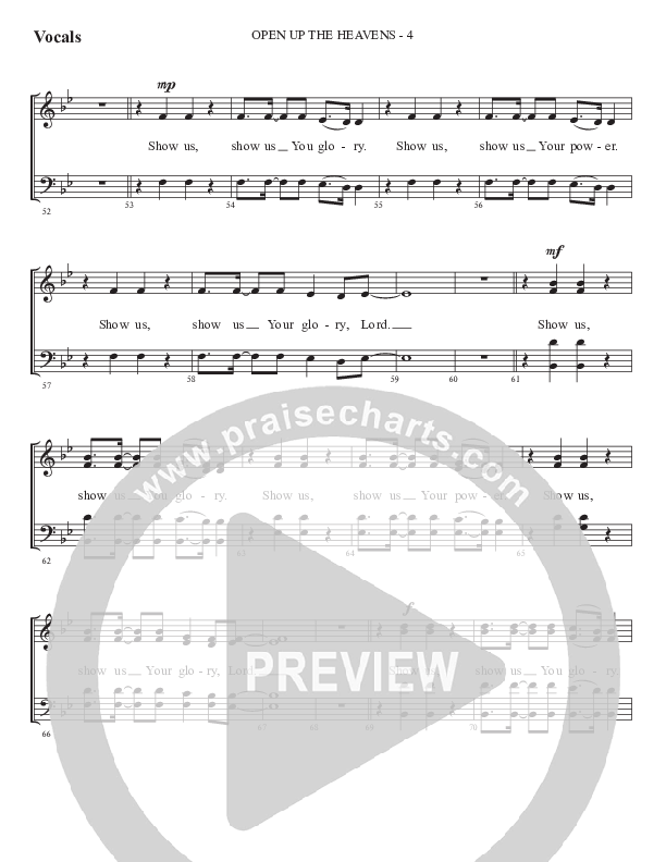 Open Up The Heavens (Gospel) Choir Sheet (SATB) (WorshipTeam.tv)