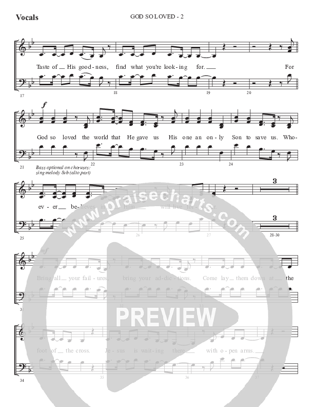 God So Loved (Gospel) Choir Sheet (SATB) (WorshipTeam.tv)