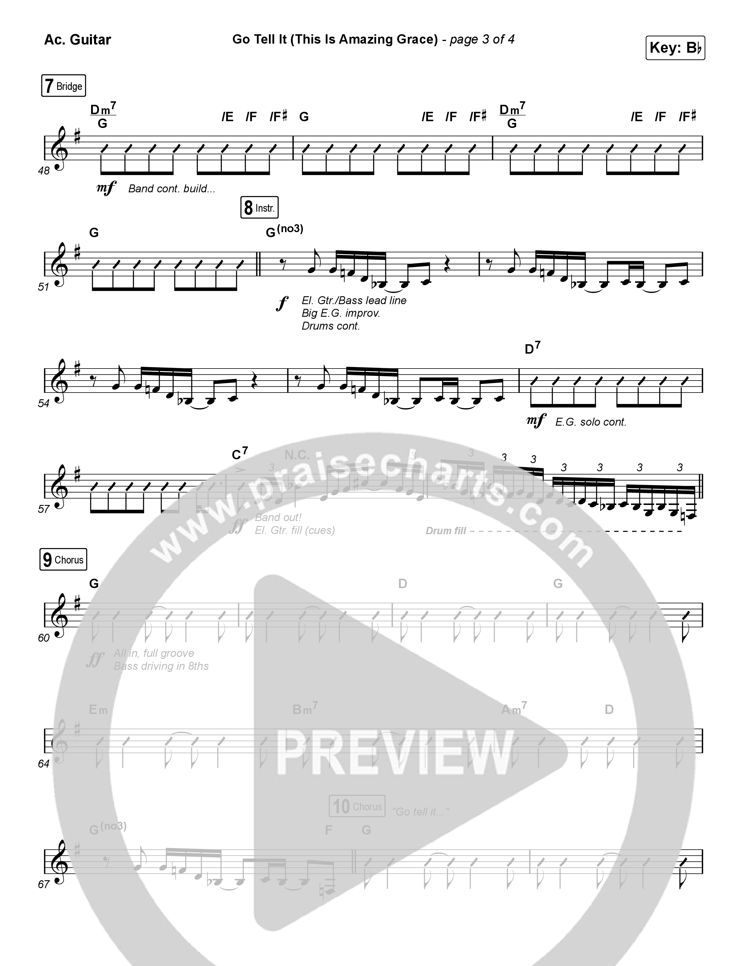 Go Tell It (This Is Amazing Grace) (Choral Anthem SATB) Acoustic Guitar (Life.Church Worship / Arr. Luke Gambill)