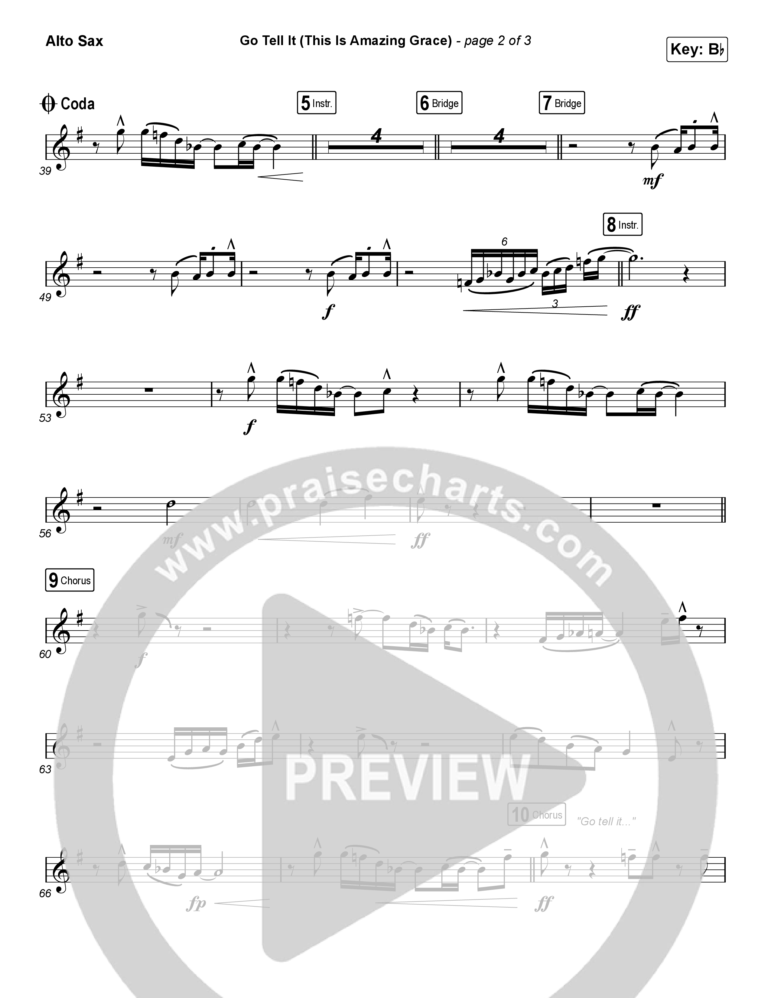 Go Tell It (This Is Amazing Grace) (Choral Anthem SATB) Alto Sax (Life.Church Worship / Arr. Luke Gambill)