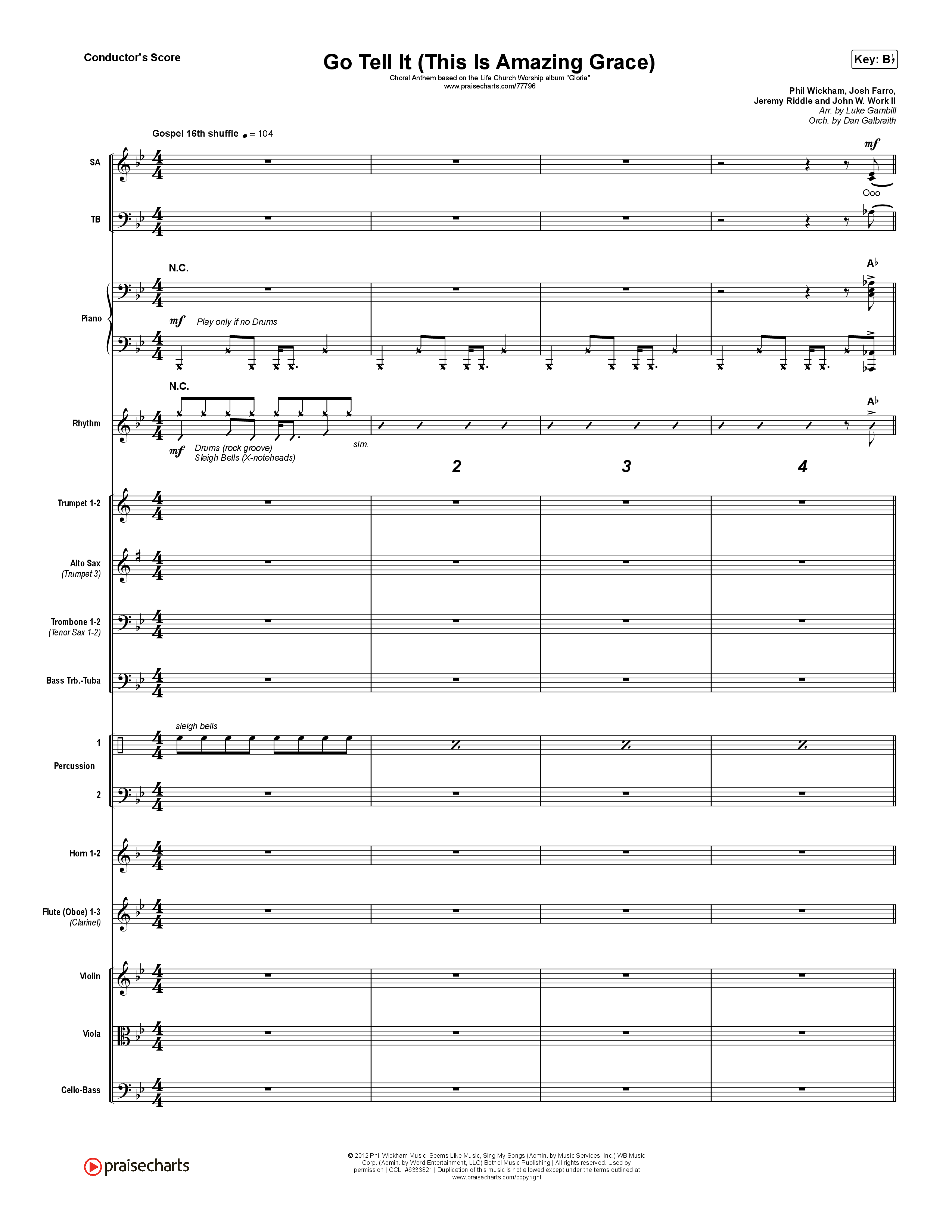 Go Tell It (This Is Amazing Grace) (Choral Anthem SATB) Conductor's Score (Life.Church Worship / Arr. Luke Gambill)