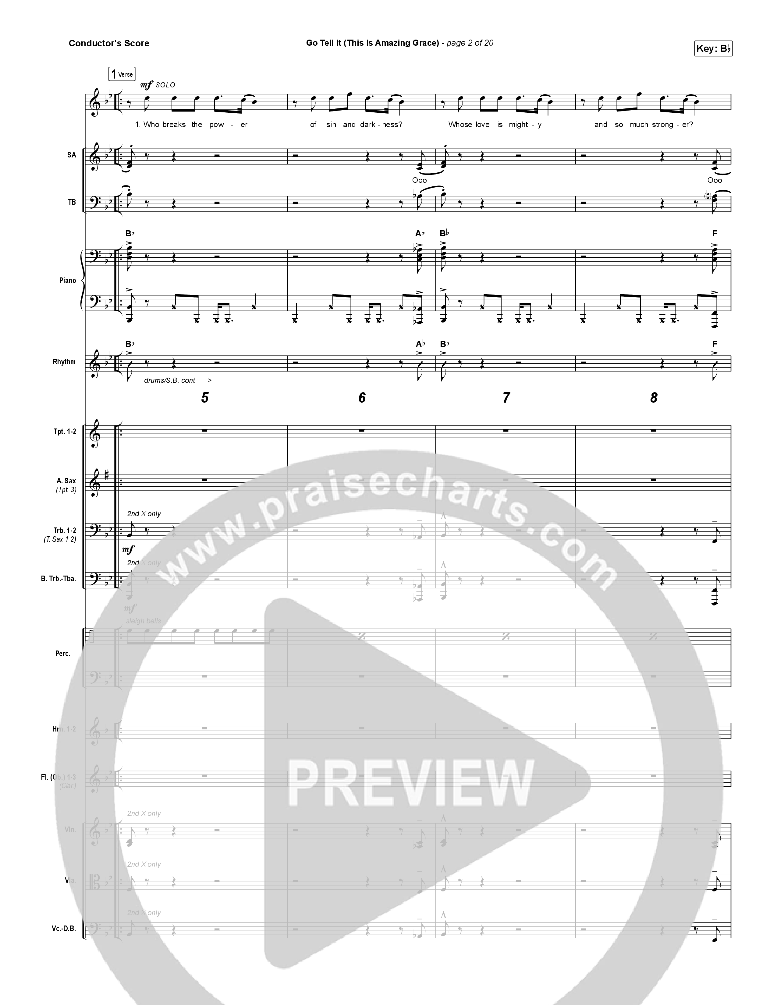 Go Tell It (This Is Amazing Grace) (Choral Anthem SATB) Conductor's Score (Life.Church Worship / Arr. Luke Gambill)