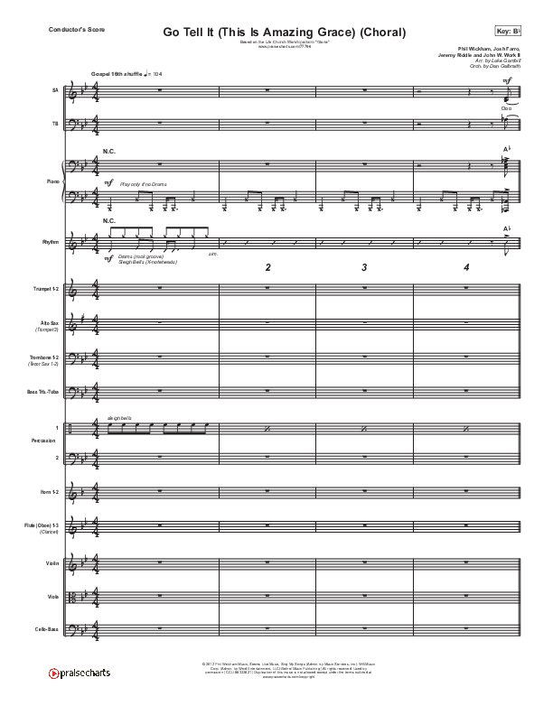 Go Tell It (This Is Amazing Grace) (Choral Anthem SATB) Conductor's Score (Life.Church Worship / Arr. Luke Gambill)