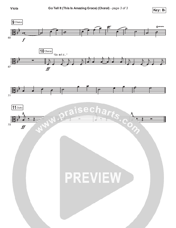 Go Tell It (This Is Amazing Grace) (Choral Anthem SATB) Viola (Life.Church Worship / Arr. Luke Gambill)