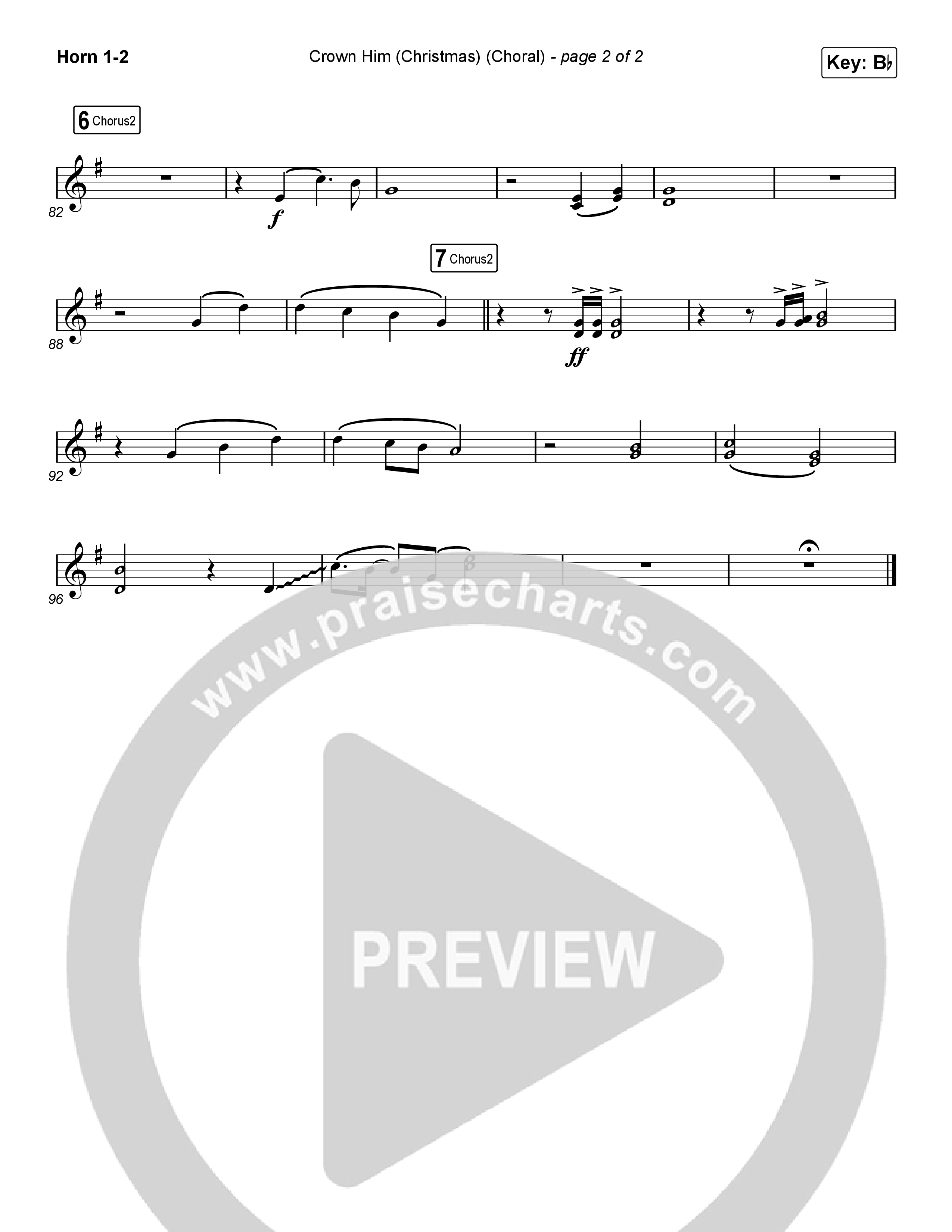 Crown Him (Christmas) (Choral Anthem SATB) Brass Pack (Chris Tomlin / Arr. Luke Gambill)