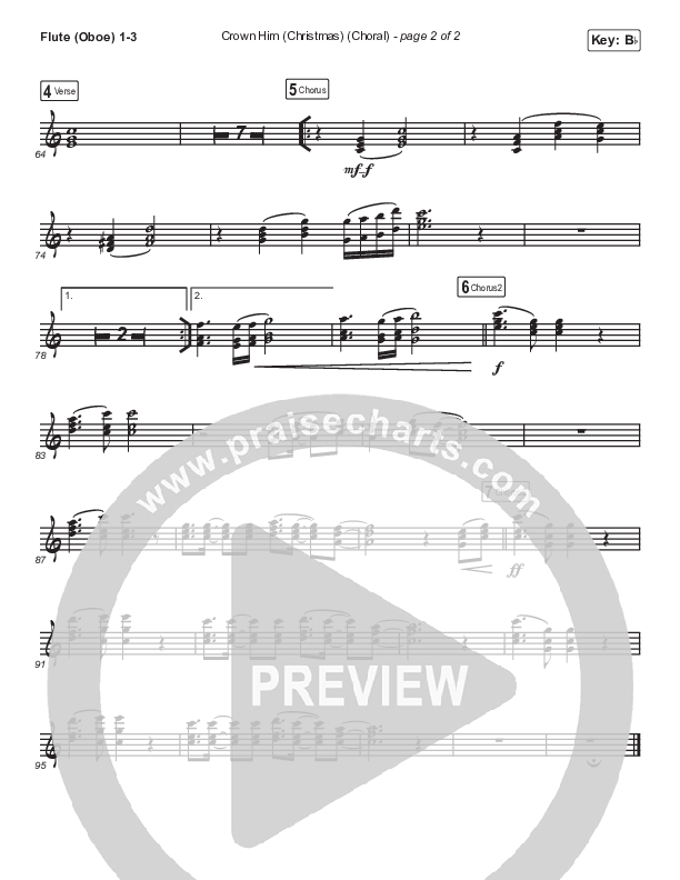 Crown Him (Christmas) (Choral Anthem SATB) Flute/Oboe 1/2/3 (Chris Tomlin / Arr. Luke Gambill)
