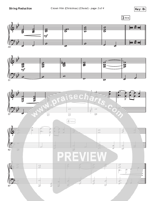 Crown Him (Christmas) (Choral Anthem SATB) String Reduction (Chris Tomlin / Arr. Luke Gambill)