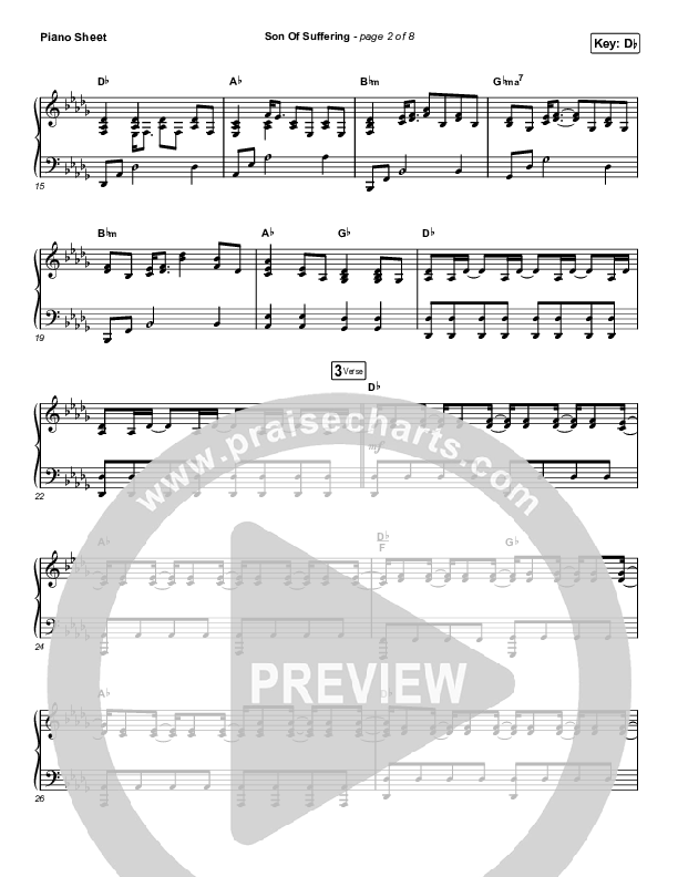 Son Of Suffering (Choral Anthem SATB) Piano Sheet (Bethel Music / David Funk / Matt Redman / Arr. Luke Gambill)