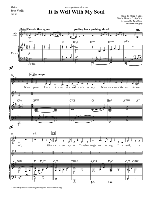 It Is Well With My Soul Sheet Music PDF (Keith & Kristyn Getty