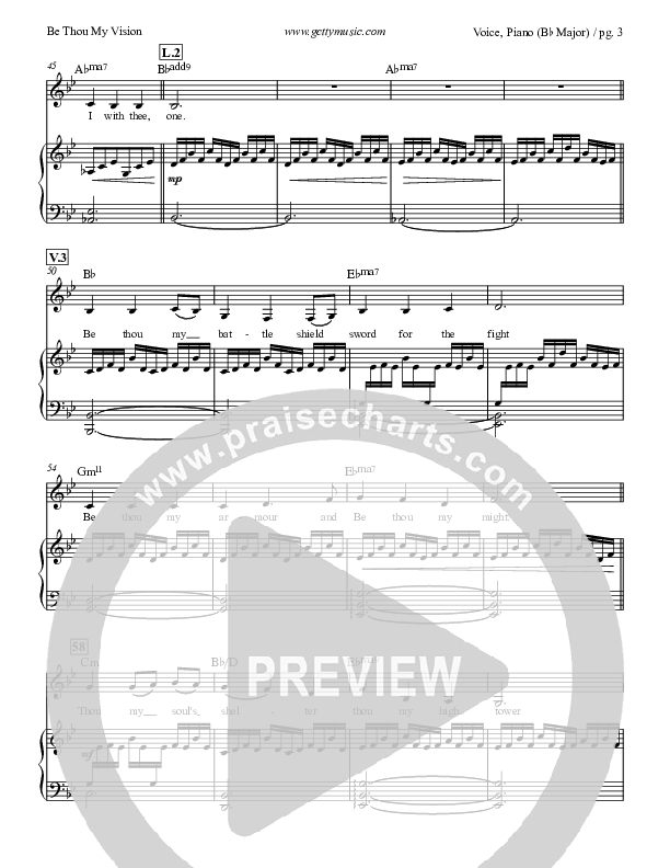 Be Thou My Vision Piano/Vocal (Keith & Kristyn Getty)