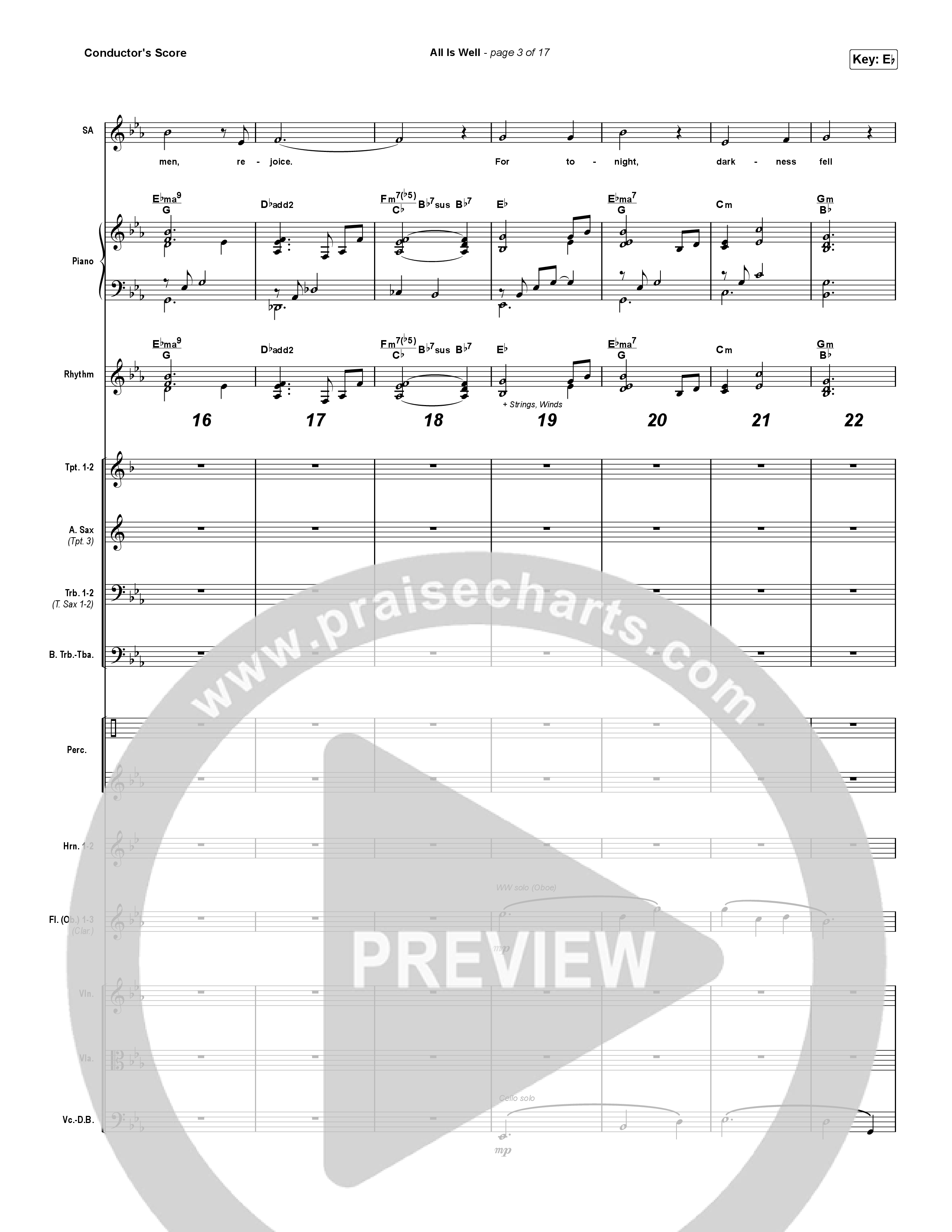 All Is Well (Choral Anthem SATB) Conductor's Score (Michael W. Smith / Carrie Underwood / Arr. Luke Gambill)