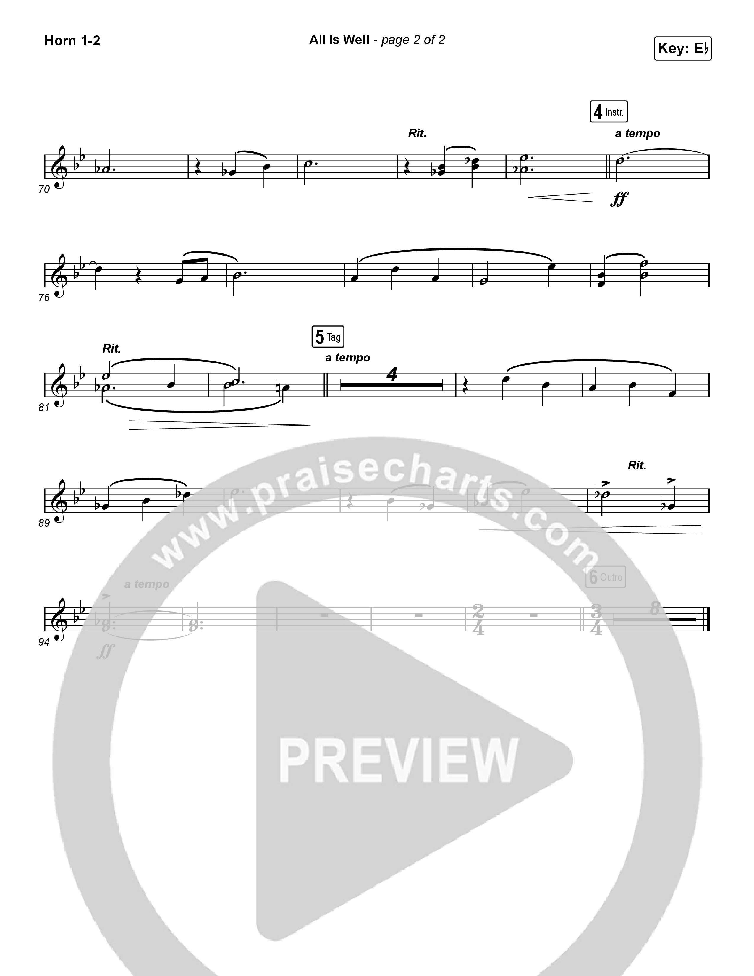 All Is Well (Choral Anthem SATB) Brass Pack (Michael W. Smith / Carrie Underwood / Arr. Luke Gambill)