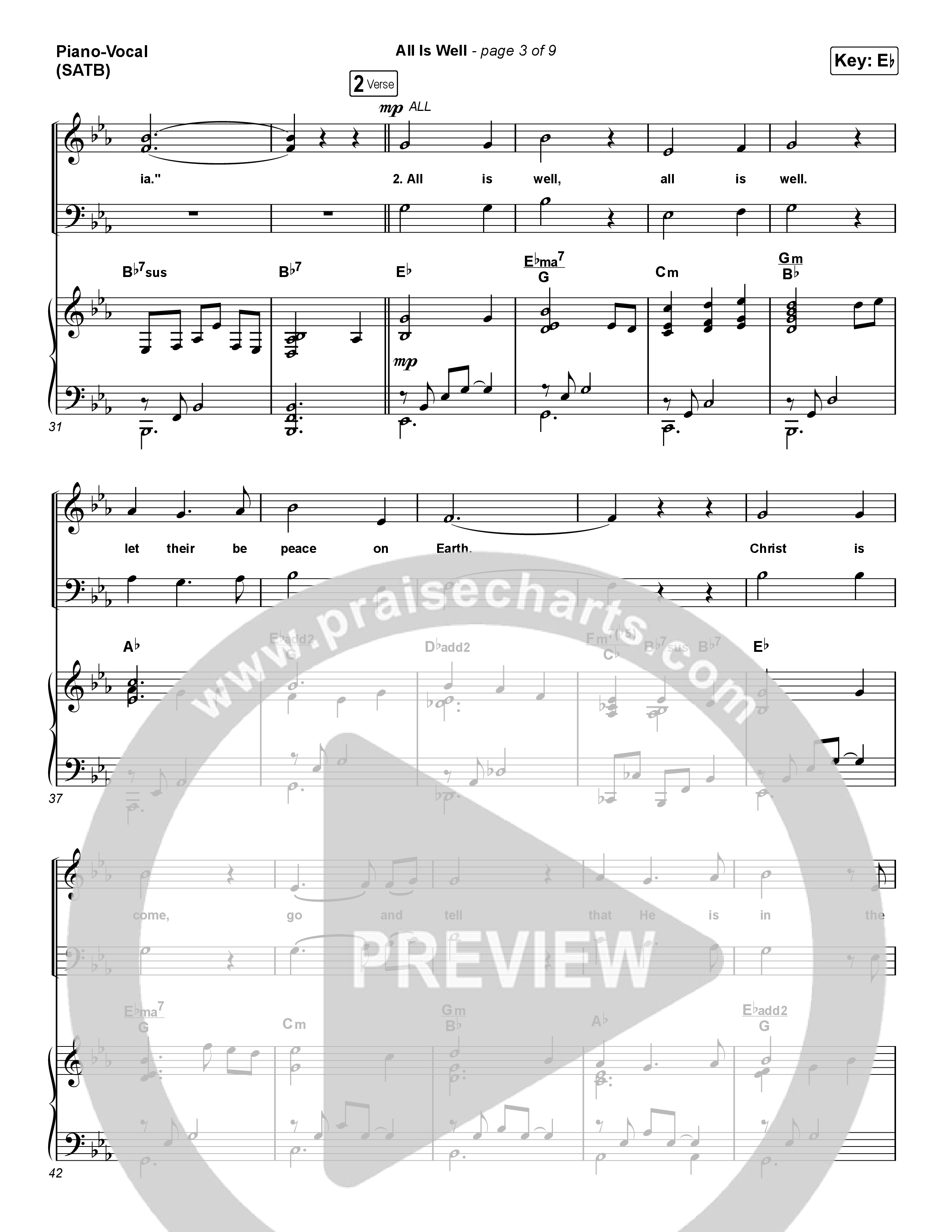 All Is Well (Choral Anthem SATB) Piano/Vocal Pack (Michael W. Smith / Carrie Underwood / Arr. Luke Gambill)
