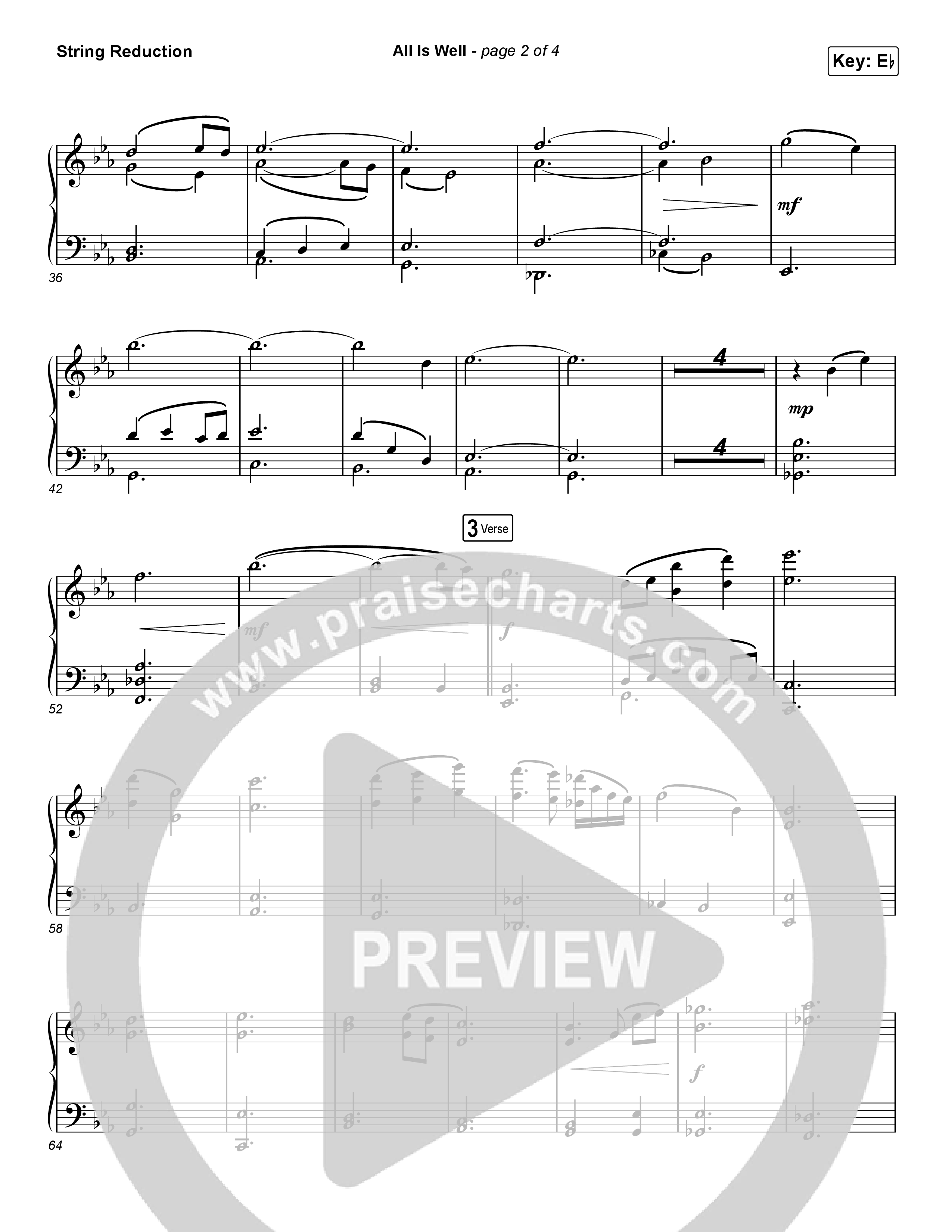 All Is Well (Choral Anthem SATB) String Reduction (Michael W. Smith / Carrie Underwood / Arr. Luke Gambill)