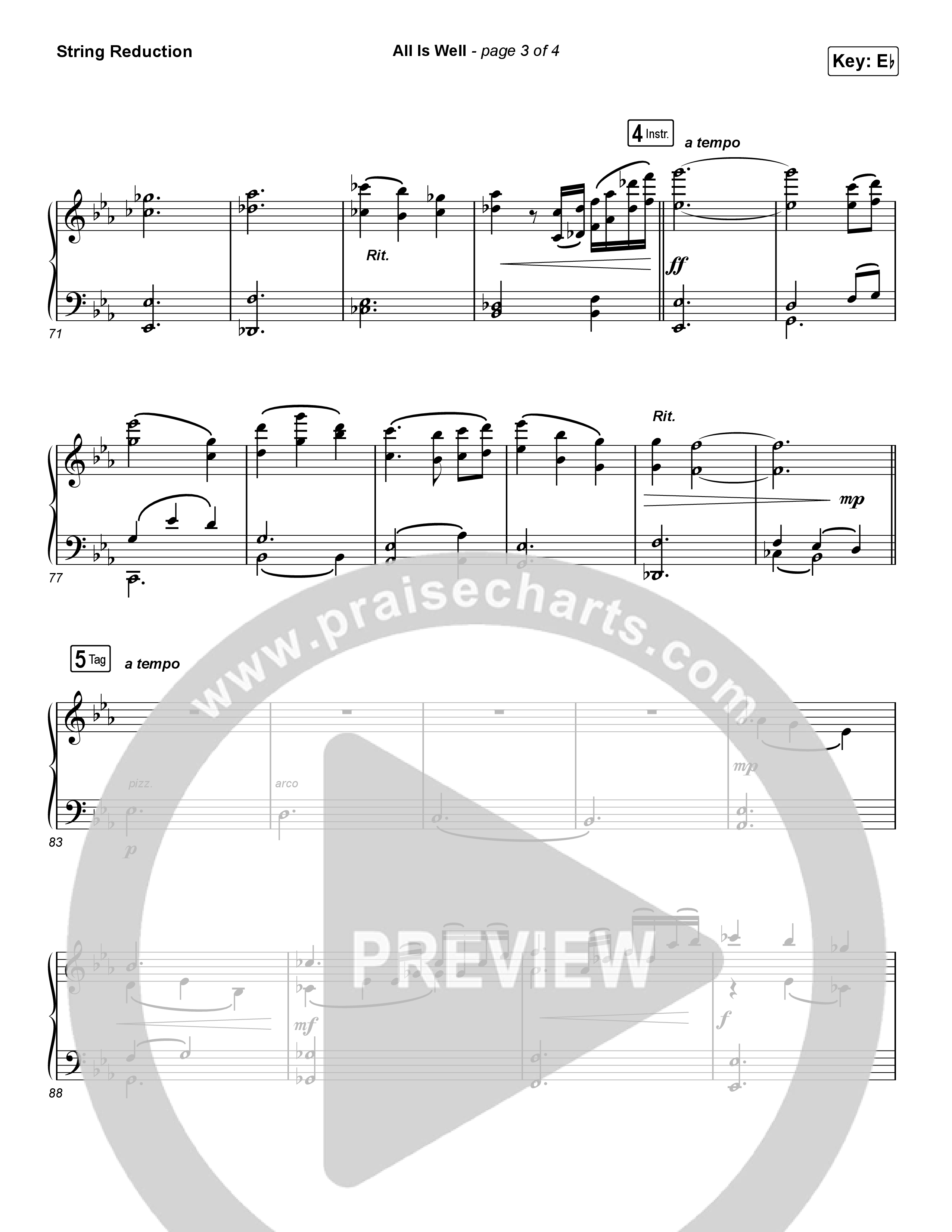 All Is Well (Choral Anthem SATB) String Reduction (Michael W. Smith / Carrie Underwood / Arr. Luke Gambill)