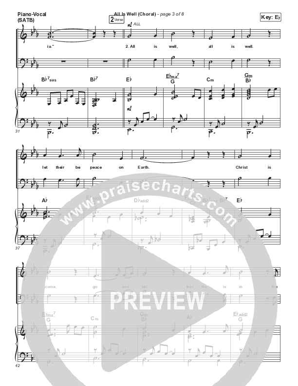 All Is Well (Choral Anthem SATB) Piano/Vocal Pack (Michael W. Smith / Carrie Underwood / Arr. Luke Gambill)