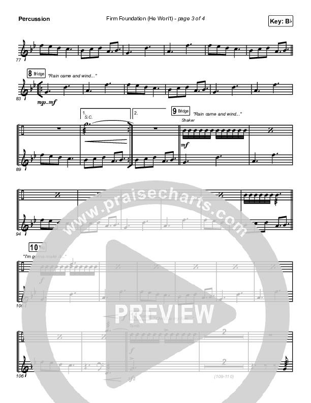 Firm Foundation (He Won't) (Live) Percussion (Cody Carnes)