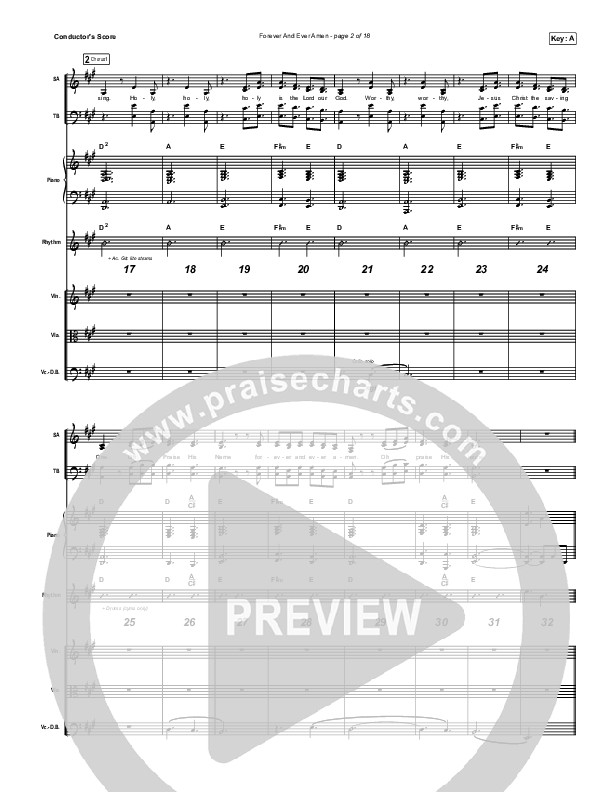 Forever And Ever Amen Conductor's Score (Maverick City Music / Brandon Lake / Phil Wickham)