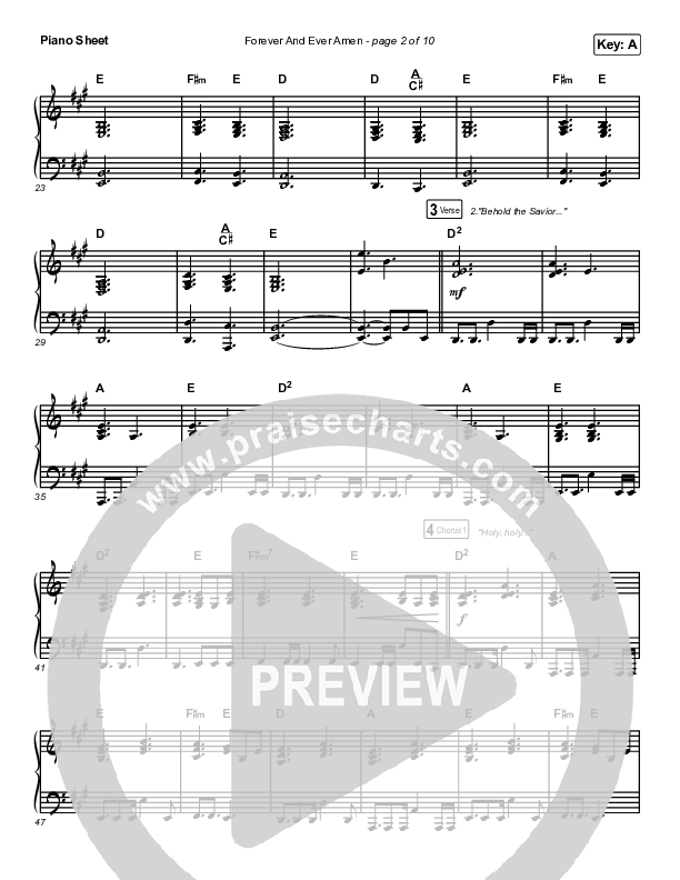 Forever And Ever Amen Piano Sheet (Maverick City Music / Brandon Lake / Phil Wickham)