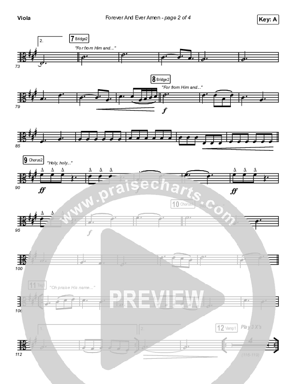 Forever And Ever Amen Viola (Maverick City Music / Brandon Lake / Phil Wickham)