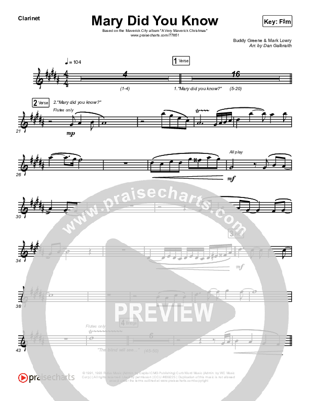 Mary Did You Know Wind Pack (Maverick City Music / Lizzie Morgan / Chandler Moore)