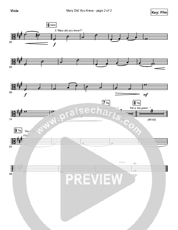 Mary Did You Know Viola (Maverick City Music / Lizzie Morgan / Chandler Moore)