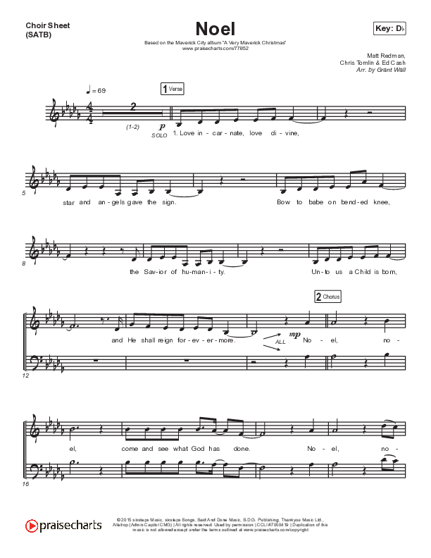 Noel Choir Vocals (SATB) (Maverick City Music / Lizzie Morgan)