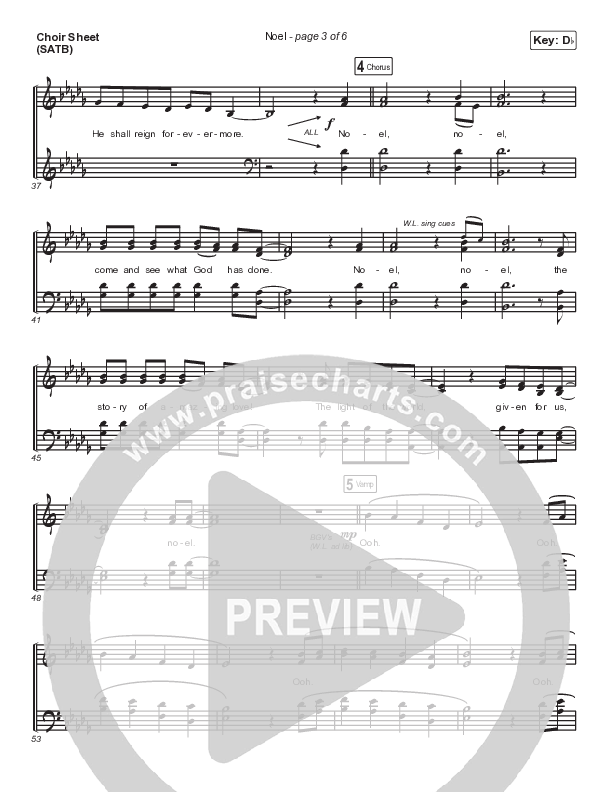 Noel Choir Sheet (SATB) (Maverick City Music / Lizzie Morgan)