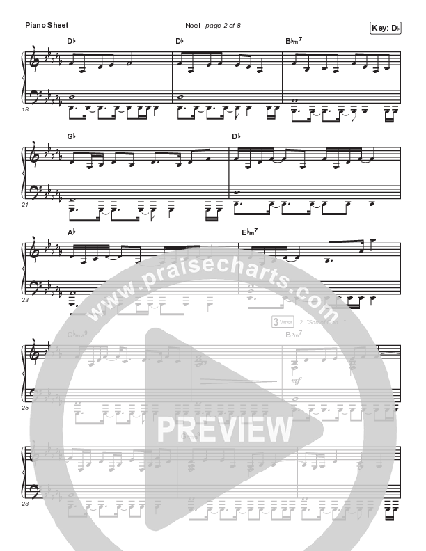 Noel Piano Sheet (Maverick City Music / Lizzie Morgan)