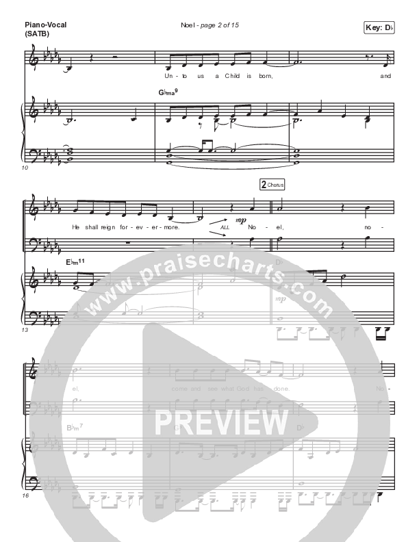Noel Piano/Vocal (SATB) (Maverick City Music / Lizzie Morgan)