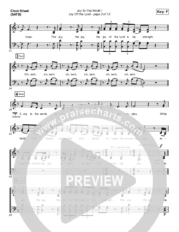 Joy To The World / Joy Of The Lord Choir Vocals (SATB) (Maverick City Music / Naomi Raine / Todd Galberth)
