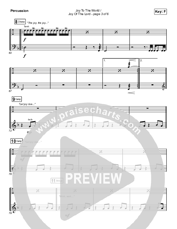 Joy To The World / Joy Of The Lord Percussion (Maverick City Music / Naomi Raine / Todd Galberth)